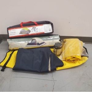Bundle of Two Tents, one Inflatable Mattress, Two Raincoats and a Hanging Hammok